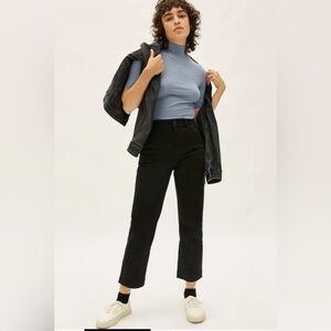 Everlane Cropped Black Straight Leg Women's Jeans